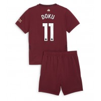 Dětský fotbalový dres Manchester City Jeremy Doku #11 2024-25 Třetí Krátký Rukáv (+ trenýrky)